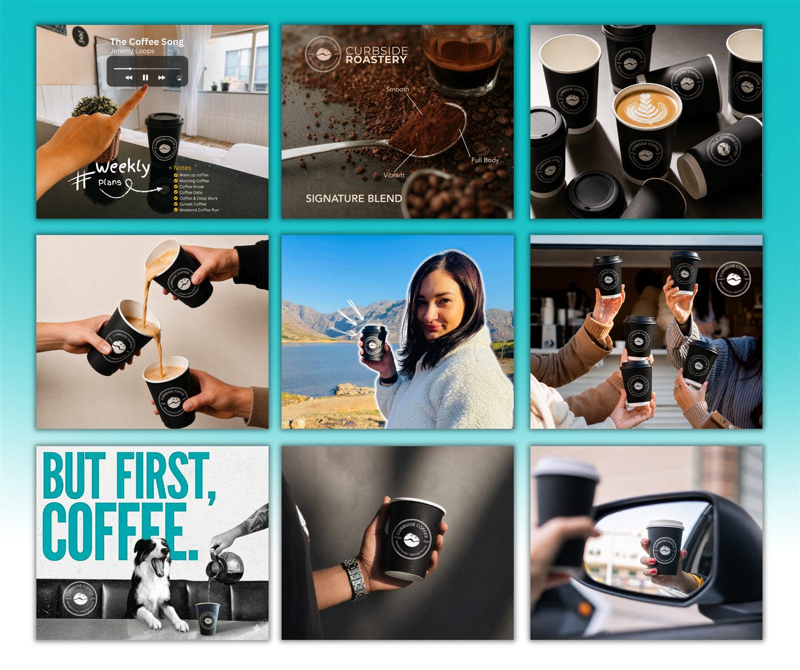 Curbside Coffee social media and product campaign design