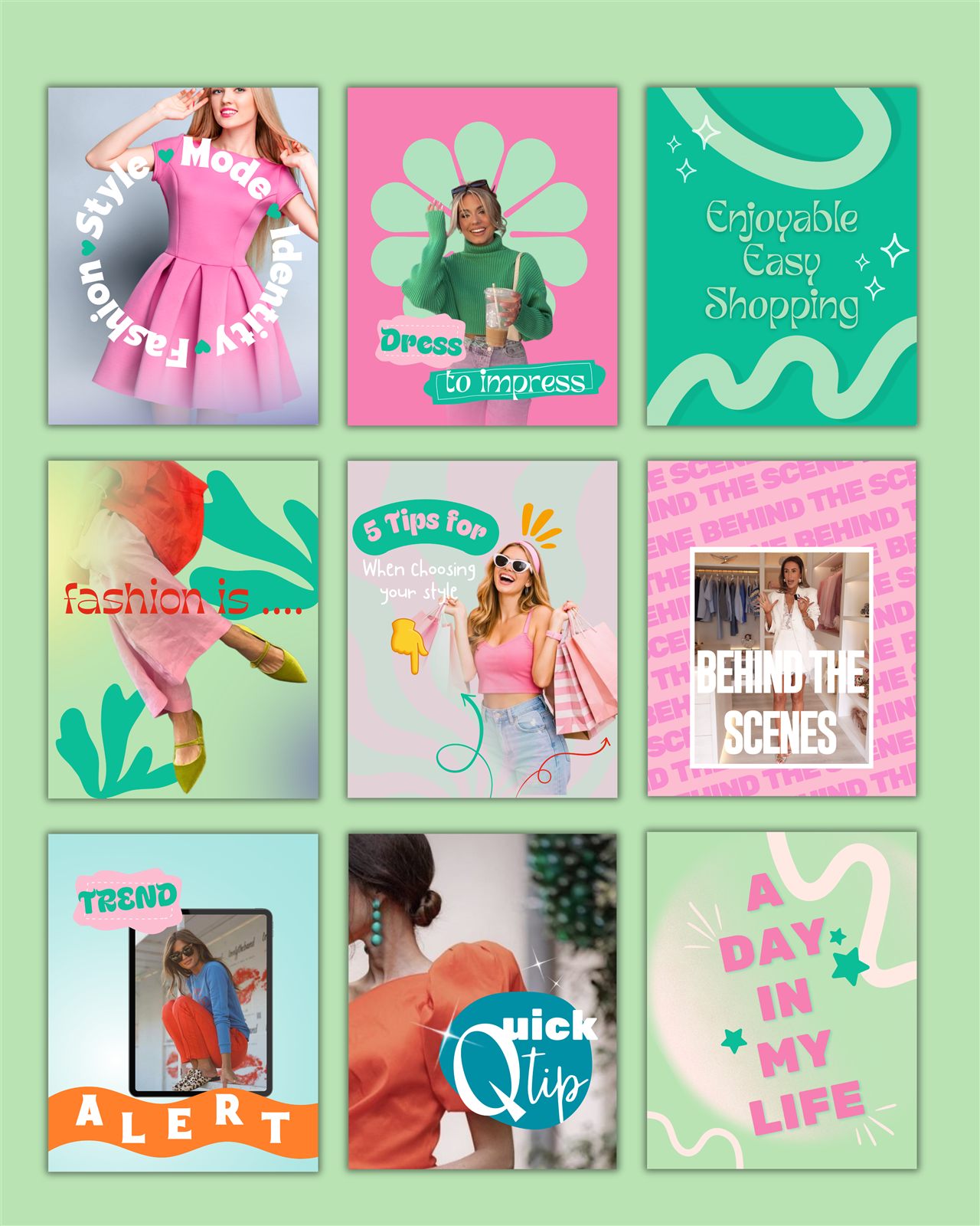 Fashion brand social media template designs